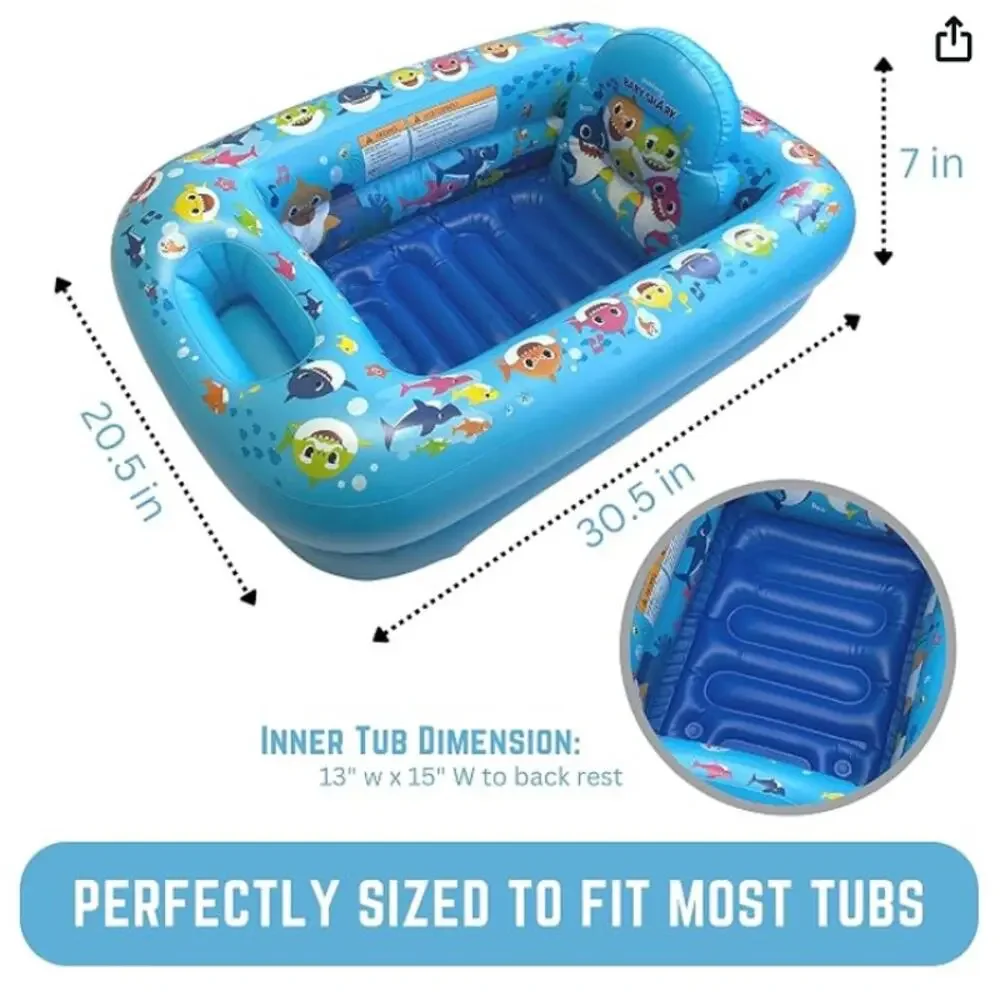 Nickelodeon Baby Shark Making a Splash Inflatable Tub - Baby Bathtub